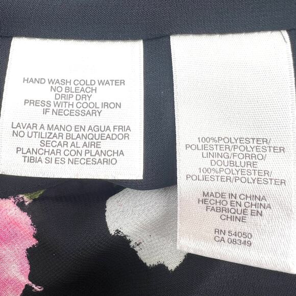 Jones Wear black floral semi-sheer blouse size 16 - Picture 7 of 8